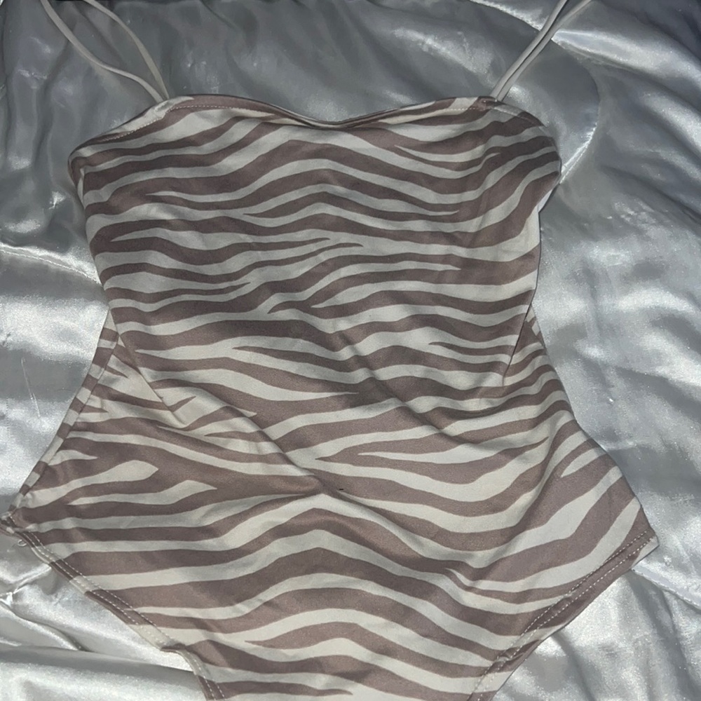 Zebra print bodysuit